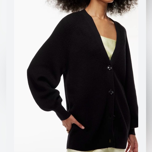 Babaton Aritizia Ride Cardigan Sweater in Black academia goth whimsigoth XS - Picture 1 of 8